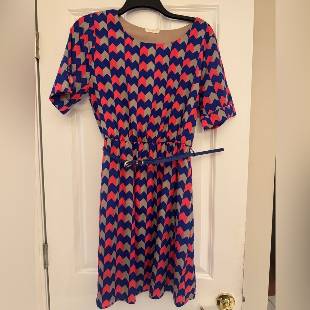 Everly Multicolor Chevron Dress